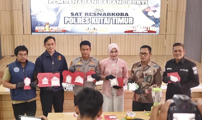 Sabu Rp1,3 Miliar Dihancurkan di Kutim, Modus 'Sistem Jejak' Terbongkar