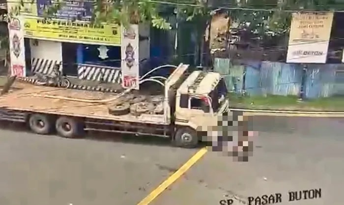 Detik-Detik Truk Roda 10 Hantam Motor di Balikpapan, Pelajar Tewas Terlindas