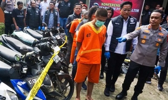 Polda Kaltim Ungkap Sindikat Curanmor, 18 Motor Dijual via Online