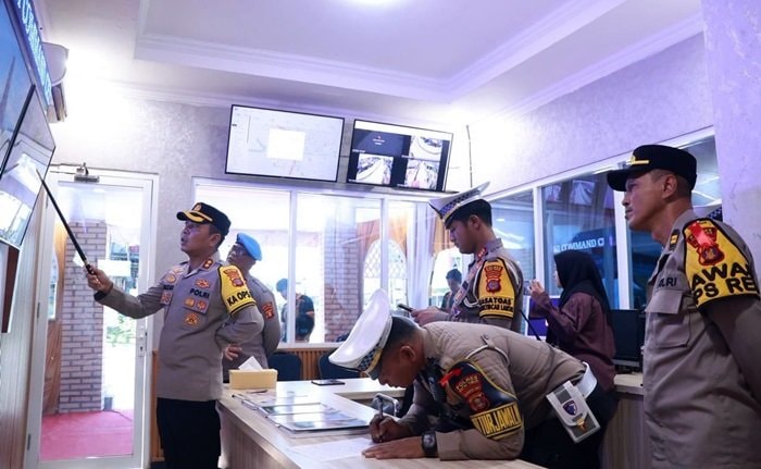 Pantau Arus Mudik Lebaran, Polres Kutim Gunakan CCTV di Pos Terpadu Sangatta