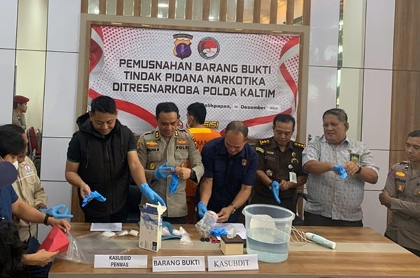 Sabu Senilai Ratusan Juta Rupiah Gagal Edar di Kaltim