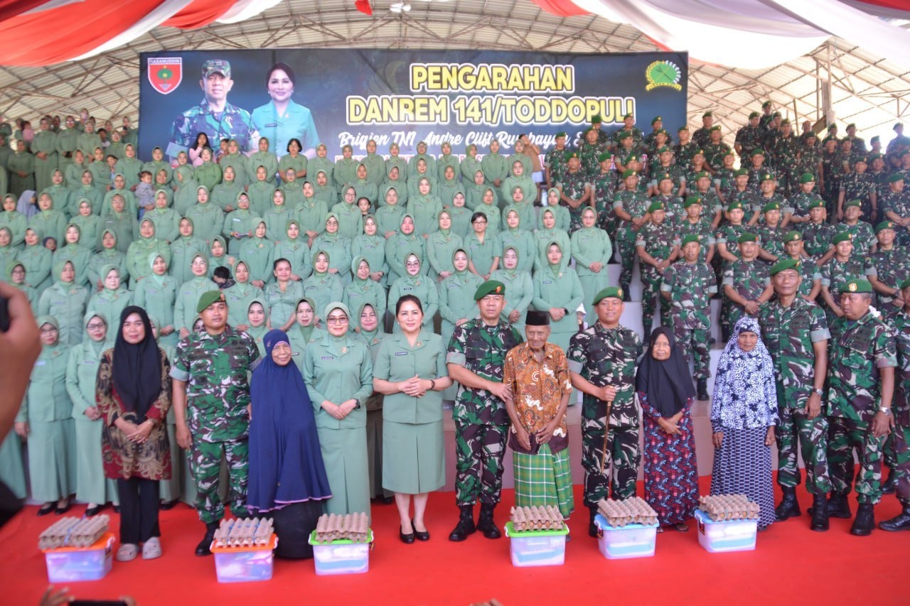 Jaga Kedaulatan Bangsa, Danrem 141/Toddopuli Ingatkan Prajurit Tetap Kompak Pantang Mundur