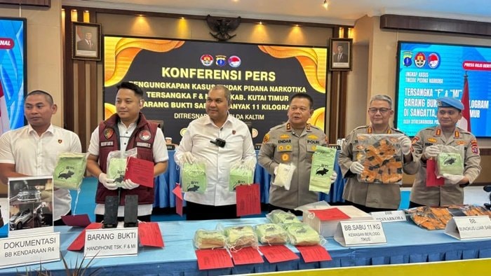 Polda Kaltim Gagalkan Peredaran Sabu Senilai Rp20 Miliar, Dua Kurir Diringkus di Sangatta, Diupah Rp2 Juta