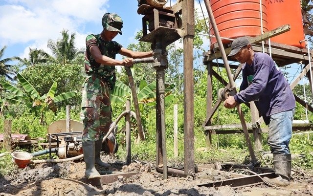 TMMD Ke-128, Kodim Bontang Bangun Sumur Bor Atasi Krisis Air