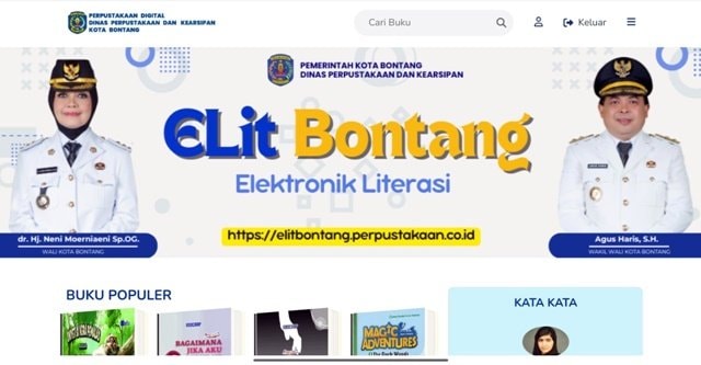 Baca dan Pinjam Buku Semudah Sentuhan Jari, DPK Luncurkan "Elit Bontang"