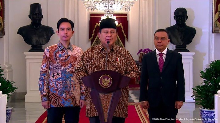 Prabowo Umumkan Kabinet Merah Putih, Ini Daftar Lengkap Susunan Menterinya
