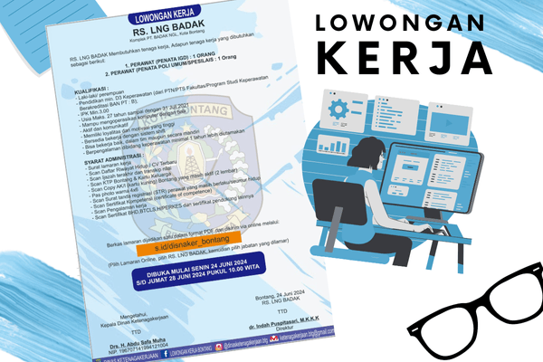RS LNG Badak Buka Lowongan untuk Tenaga Perawat Terampil