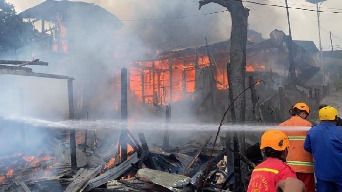 Kebakaran di Margomulyo Balikpapan, 4 Rumah jadi Korban