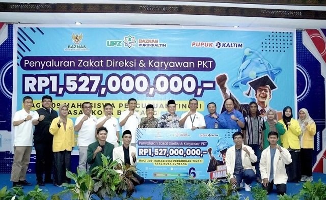 UPZ Pupuk Kaltim Salurkan Beasiswa Rp1,5 Miliar untuk 309 Mahasiswa Berprestasi Bontang