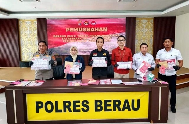 8 Kasus Terbongkar, 484 Gram Sabu Masuk Berau