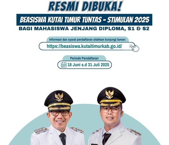 Beasiswa Kutai Timur Tuntas 2025 Dibuka! Kuota Fleksibel, Anggaran Rp 23 Miliar Siap Disalurkan