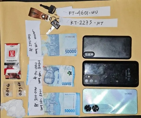 Tiga Pengedar Sabu di Sungai Pinang Diringkus, Polresta Samarinda Sita 1,63 Gram
