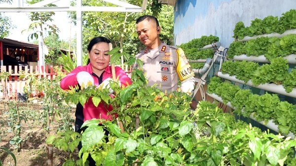Polres Bontang Dukung Ketahanan Pangan Nasional melalui Program Pekarangan Pangan Lestari