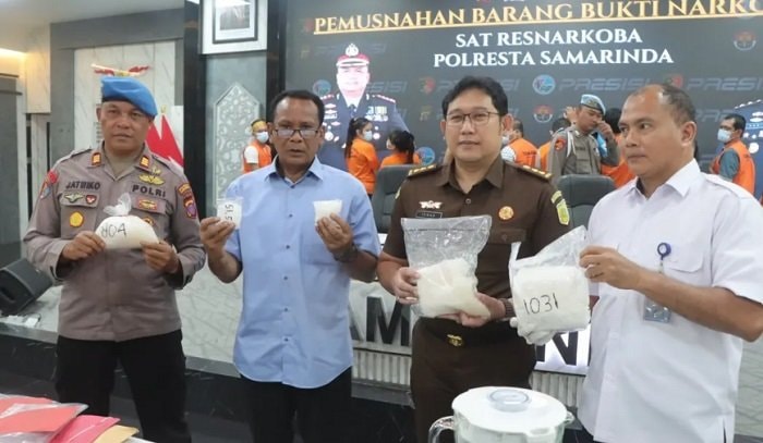 6 Kg Sabu dan Ekstasi Dimusnahkan di Samarinda