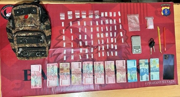 Gerebek Pondok Narkoba, Polres Paser Temukan 75 Paket Sabu dan Uang Puluhan Juta
