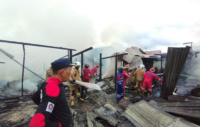 Ledakan Kompor Diduga Penyebab Kebakaran di Lok Tuan, 6 KK Kehilangan Tempat Tinggal