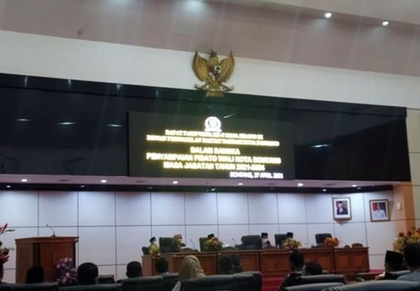 Serah Terima Jabatan, Ini Pidato Wali Kota Basri Dihadapan DPRD Bontang