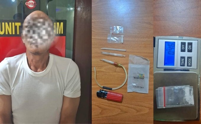 Mengaku Dapat dari Gunung Bugis, Pria Botak di Balikpapan Ditangkap Bawa 2 Paket Sabu