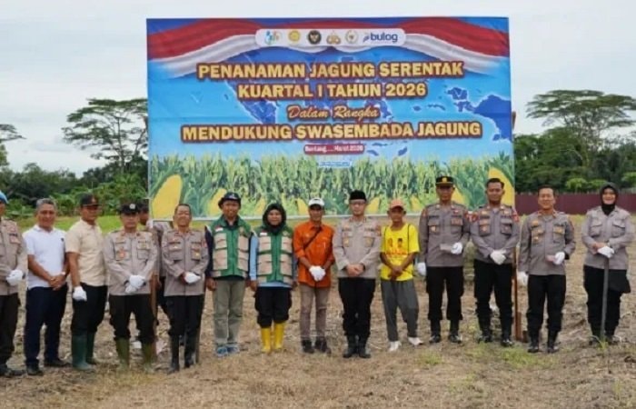 Polres Bontang Tanam Jagung Serentak, Dukung Swasembada Pangan Nasional