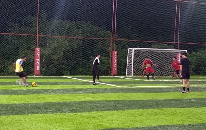 Wartawan Bontang Jajal Lapangan Nankatsu Minisoccer; Harga Terjangkau, Kualitas Mantap