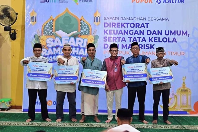 Pupuk Kaltim Gelar Safari Ramadan, Salurkan Bantuan Rp280 Juta untuk 32 Masjid dan Musala di Bontang