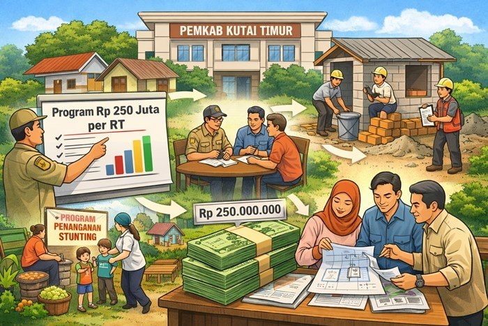 Program Rp250 Juta per RT di Kutim Dikawal Pendamping, Penyaluran Kini Terintegrasi APBDes