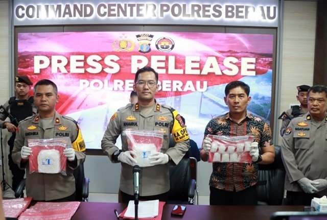 Polres Berau Gagalkan Peredaran 2,5 Kg Sabu, Dua Tersangka Diamankan