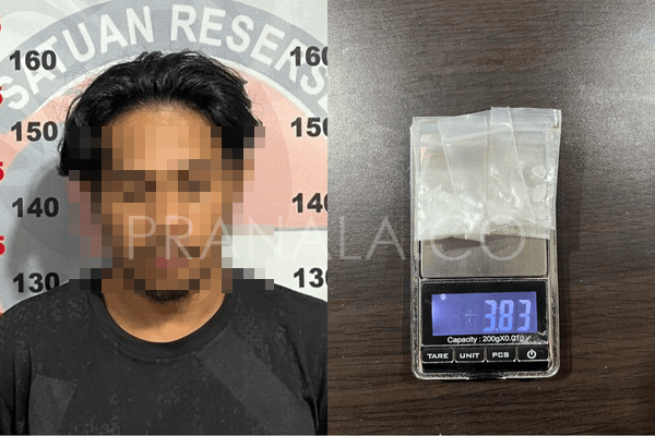 Pengedar Sabu di Bontang Baru Dibekuk, Polres Sita 3,83 Gram Sabu dan Alat Bong