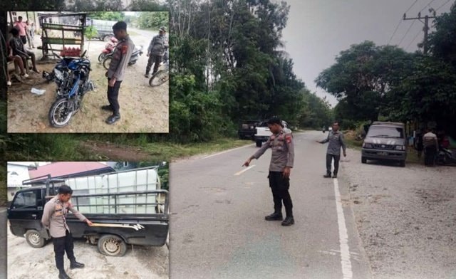 Pelajar 14 Tahun Patah Kaki Usai Tabrakan di Jalan Poros Kota Bangun–Melak