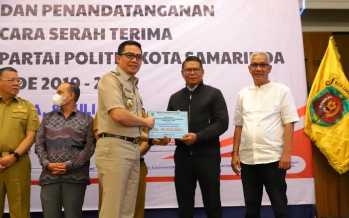 PDI Perjuangan Terima Bantuan Keuangan Parpol Tertinggi di Samarinda, Berikut Rincian per Parpol