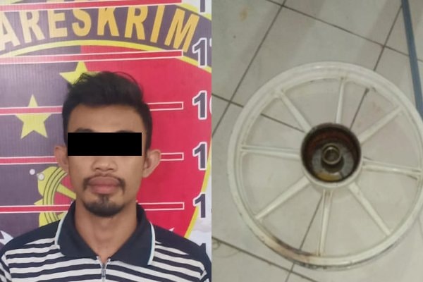 Motor Belum Dikembalikan Teman, Mantan Istri Malah Dilempar Pelek Motor