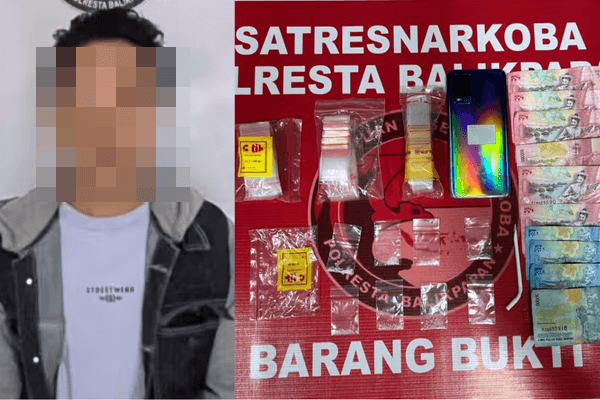 Buruh Harian di Balikpapan Kedapatan Edarkan Sabu, 8 Paket Narkoba Diamankan