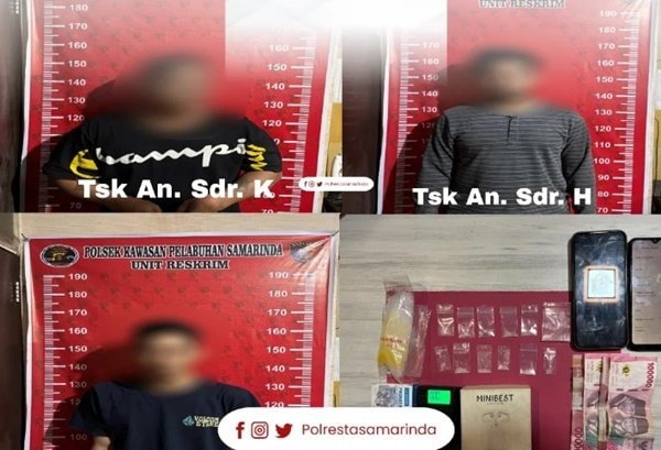 Satu Malam, Tiga Bandar Sabu Ditangkap di Samarinda