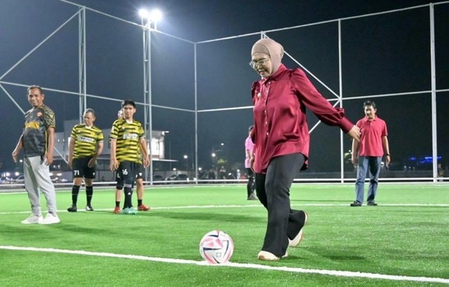 Turnamen Ketua DPRD Cup jadi Uji Coba Lapangan Mini Soccer Baru di Bontang