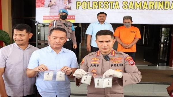 Kurir Narkoba asal Kukar Diciduk di Palaran, Bawa 502 Gram Sabu