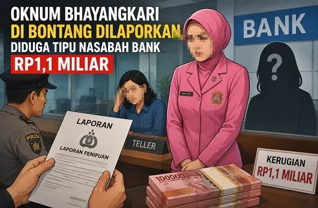 Oknum Bhayangkari di Bontang Dilaporkan, Diduga Tipu Nasabah Bank Rp1,1 Miliar