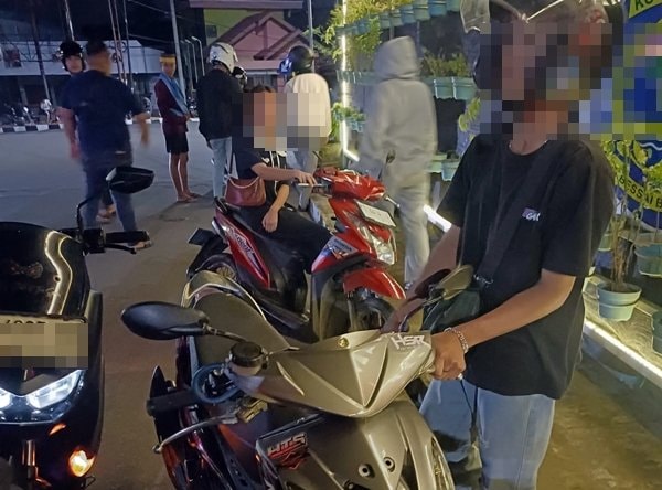 Polres Bontang Bubarkan Aksi Balap Liar, 10 Motor Diamankan