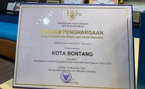 Bontang Raih Penghargaan Kota Peduli HAM 2024 dengan Nilai Tertinggi
