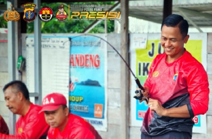 200 Kg Ikan Mas Ditebar, Lomba Mancing Polres Bontang Banjir Peserta