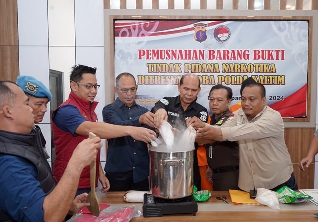 5 Kg Sabu Dimusnahkan, Polda Kaltim Komitmen Perangi Narkotika