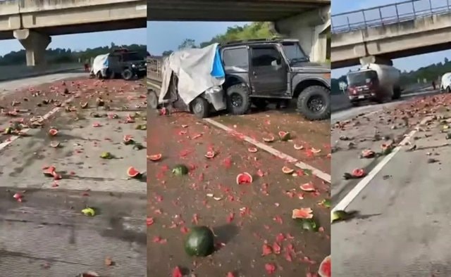 Tabrakan Maut di Tol Balikpapan–Samarinda, Sopir Pikap Pengangkut Semangka Tewas Terjepit