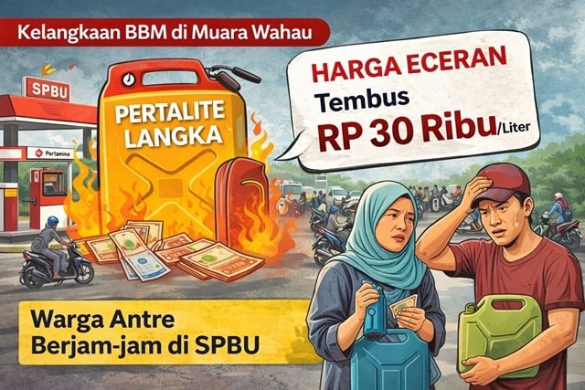 Pertalite Langka di Muara Wahau Kutim, Harga Tembus Rp30 Ribu