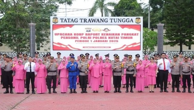 Momentum Akhir Tahun, 46 Personel Polres Kutim Naik Pangkat