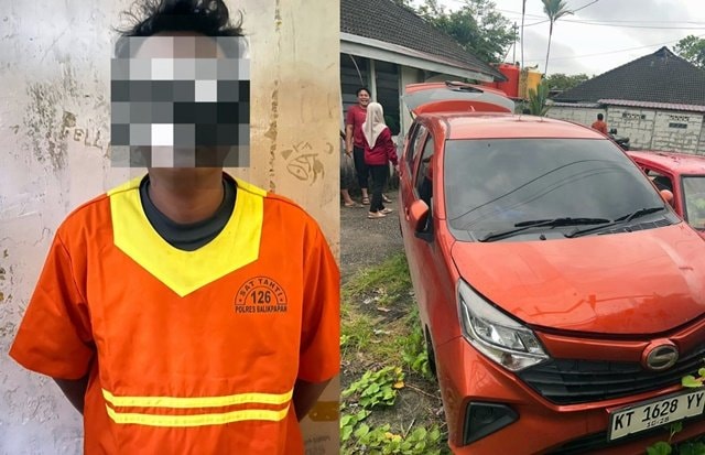 NEKAT! Pria Ini Gasak Mobil di Halaman Koramil Balikpapan Barat