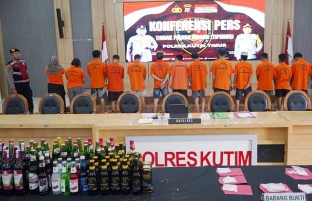 Kutim Ungkap 17 Kasus Narkoba Kurun Sebulan, 24 Tersangka Ditangkap