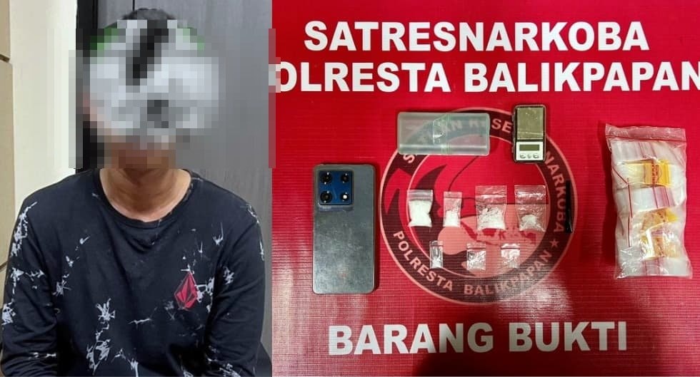 Tak Berkutik! Pria Ini Diciduk di Muara Rapak Balikpapan saat Bawa 7 Paket Sabu