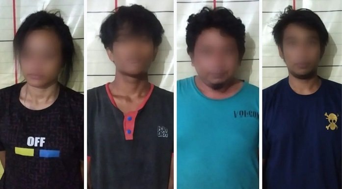 Pesta Sabu di Kelurahan Api-Api, Empat Orang Dibekuk
