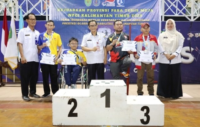 Balikpapan Juara Umum Para Tenis Meja Kaltim 2025, Atlet Difabel Unjuk Gigi di Bontang