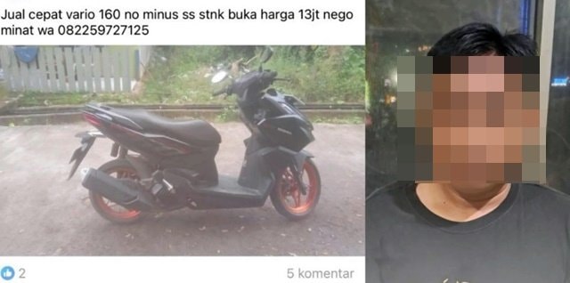 Mengaku Petugas Leasing, Pria di Samarinda Ini Bawa Kabur Motor dan Jual di Medsos
