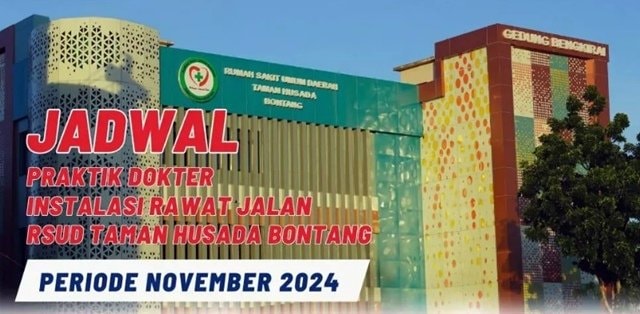 Jadwal Praktik Dokter Spesialis RSUD Taman Husada Bontang November 2024